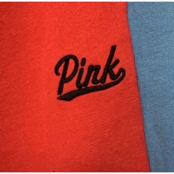 sweatpants  Red, Blue & Dk Purple line on the side  . pink Victoria's secret - Picture 4 of 5